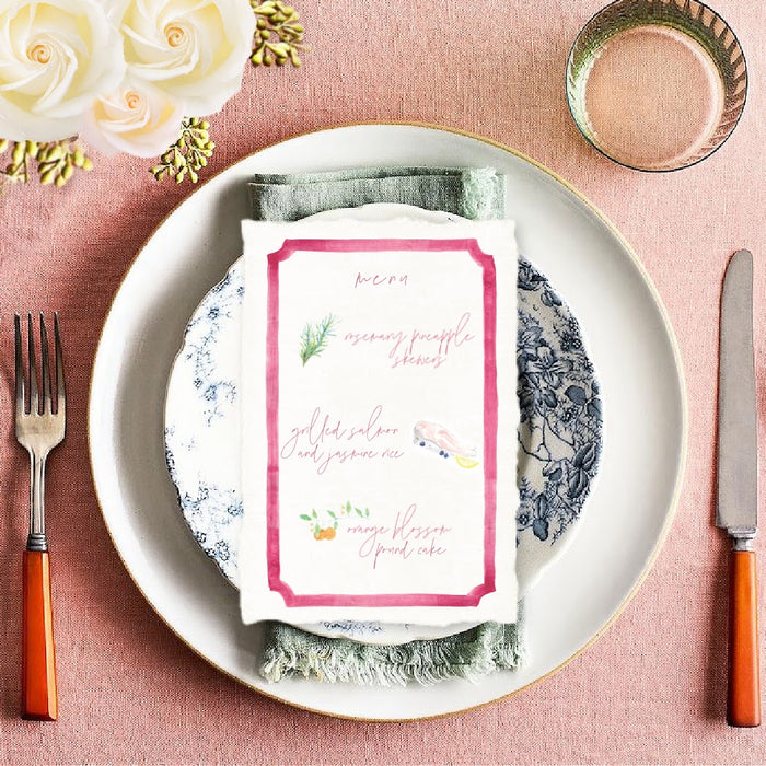 Custom Stationery and Menus